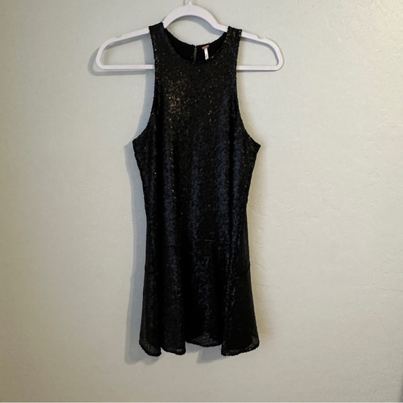 Free People Shining In Sequin Mini in Black Size XS - Picture 2 of 6